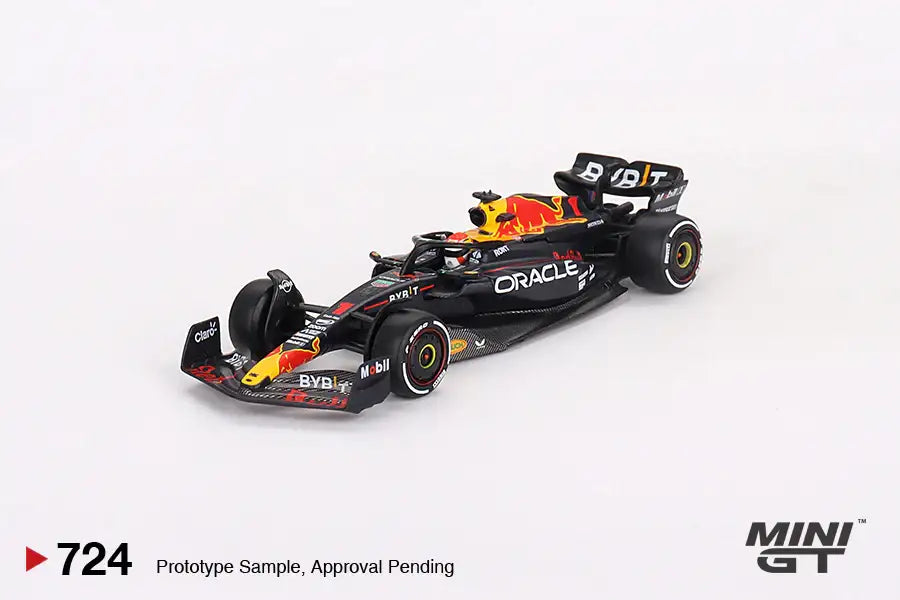 Mini GT MINI GT #724 Oracle Red Bull Racing RB19 #1 Max Verstappen 2023 F1 2023 Bahrain GP Winner