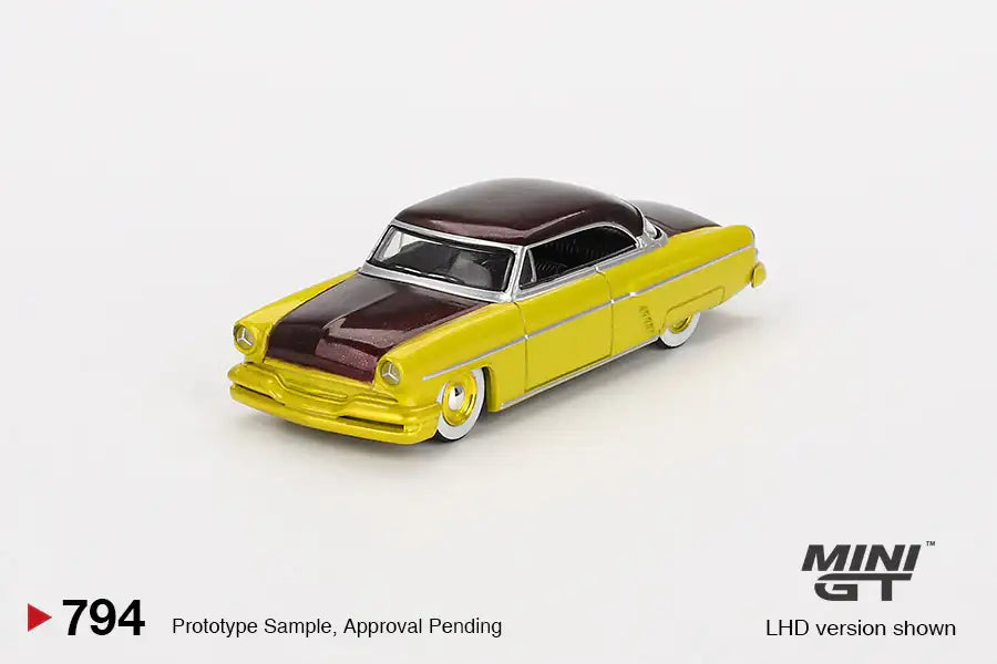 Mini GT Mini GT #794 Lincoln Capri Hot Rod 1954 Lime Yellow