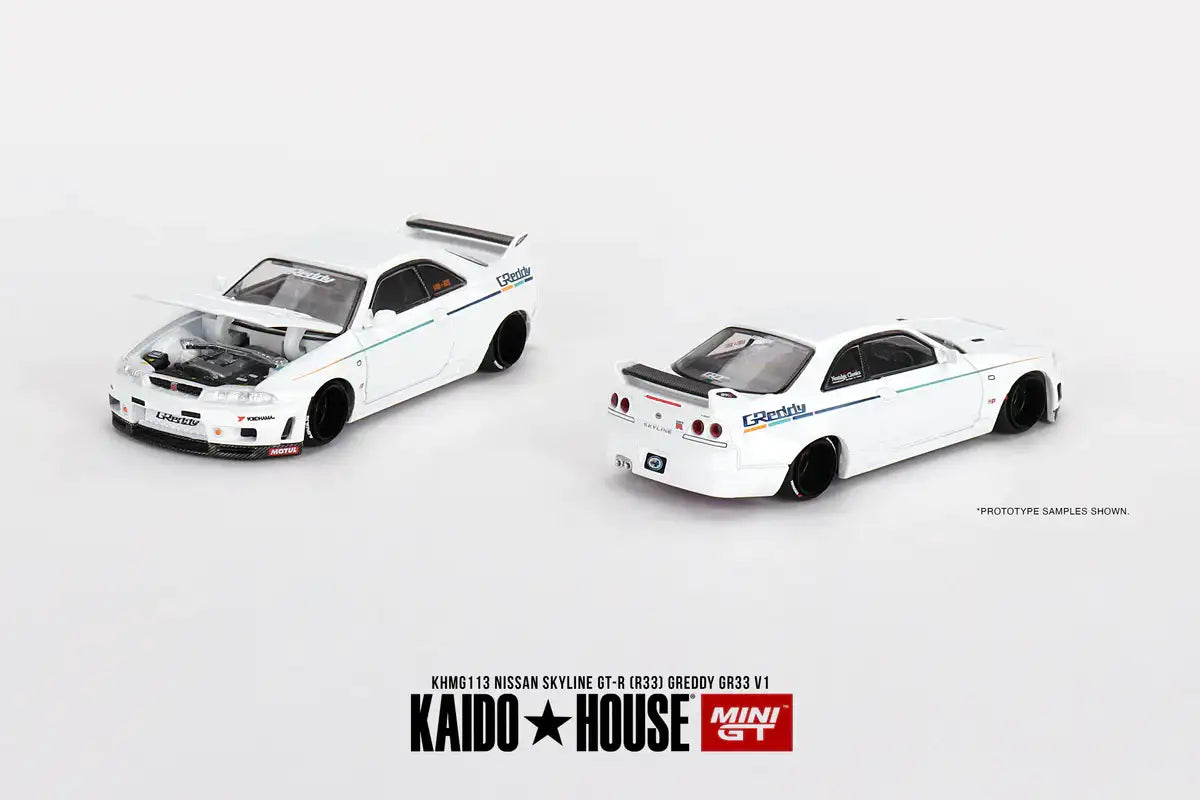 Mini GT Mini GT x Kaido House #113 1:64 Nissan Skyline GT-R (R33) Greddy GR33 v1