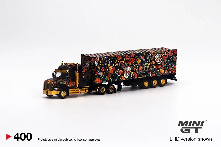Mini GT MINI GT 1/64 #400 Western Star 49X w/ 40 Ft Container