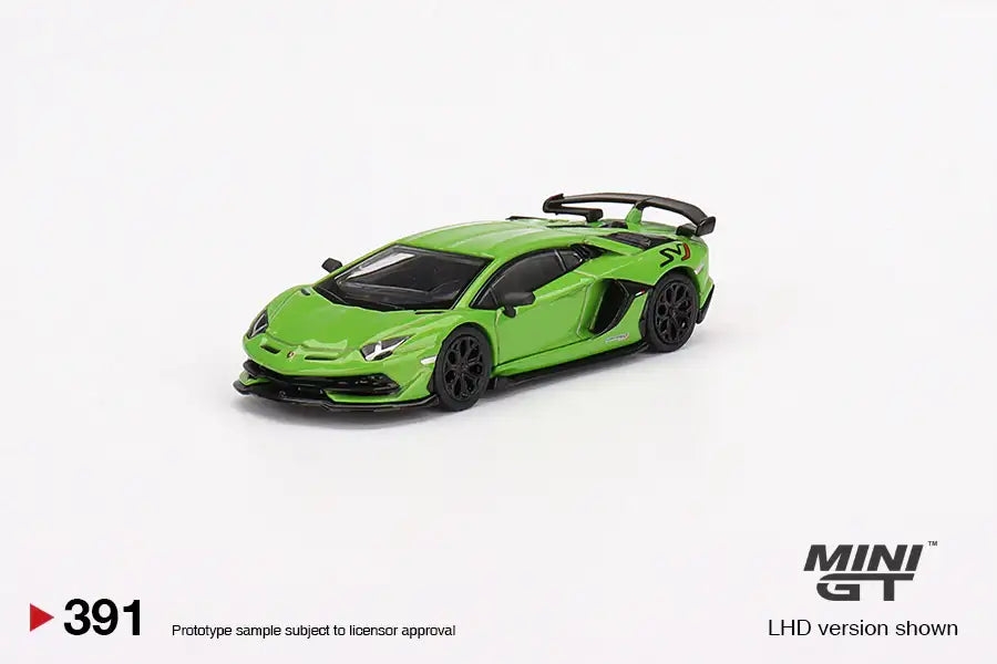 Mini GT Mini GT #391 Lamborghini Aventador SVJ Verde Mantis