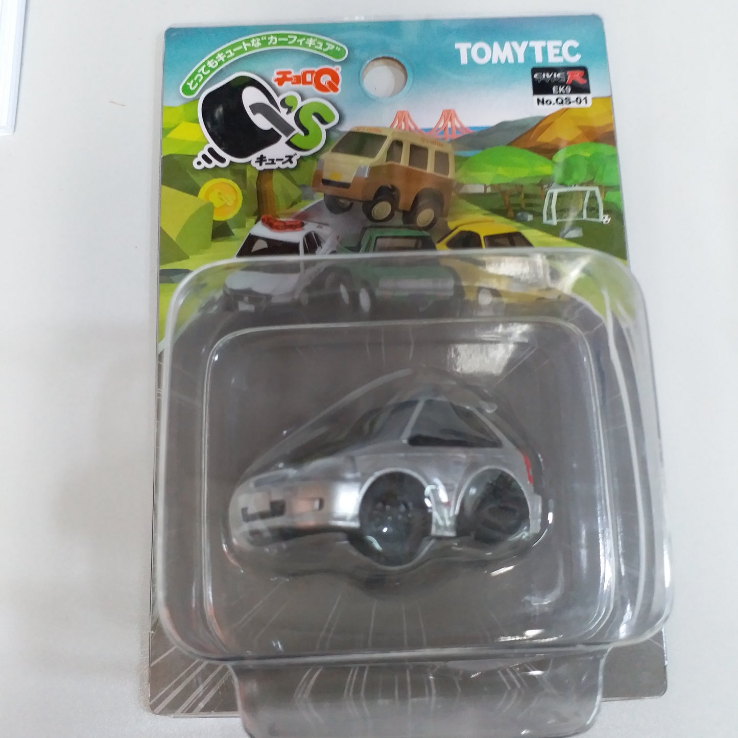 Choro Q Zero QS-01b Honda Civic Type-R EK9 Custom Spec Silver