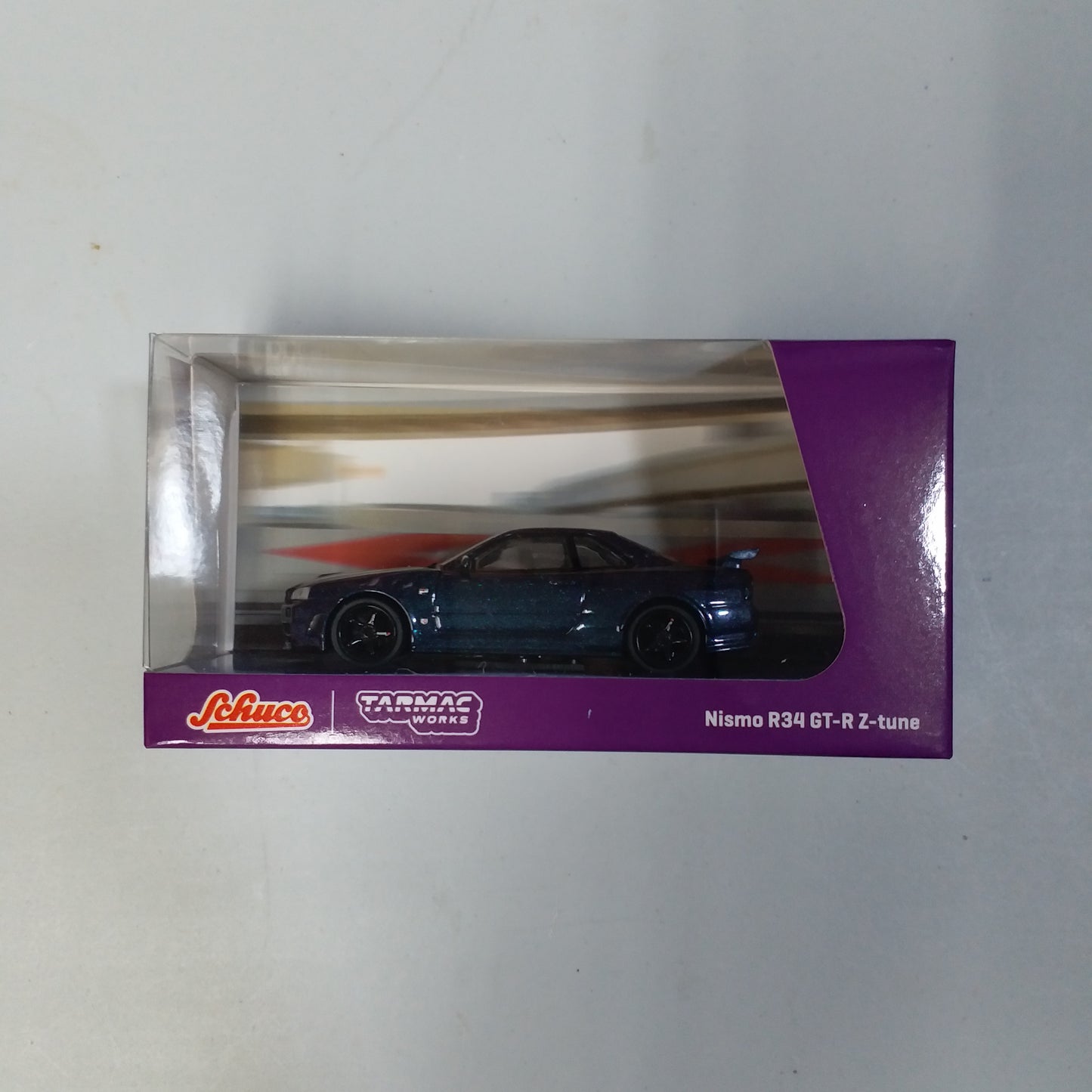 Tarmac Works x Schuco 1:64 Scale Nissan Skyline GT-R (R34) Z-tune Midnight Purple III