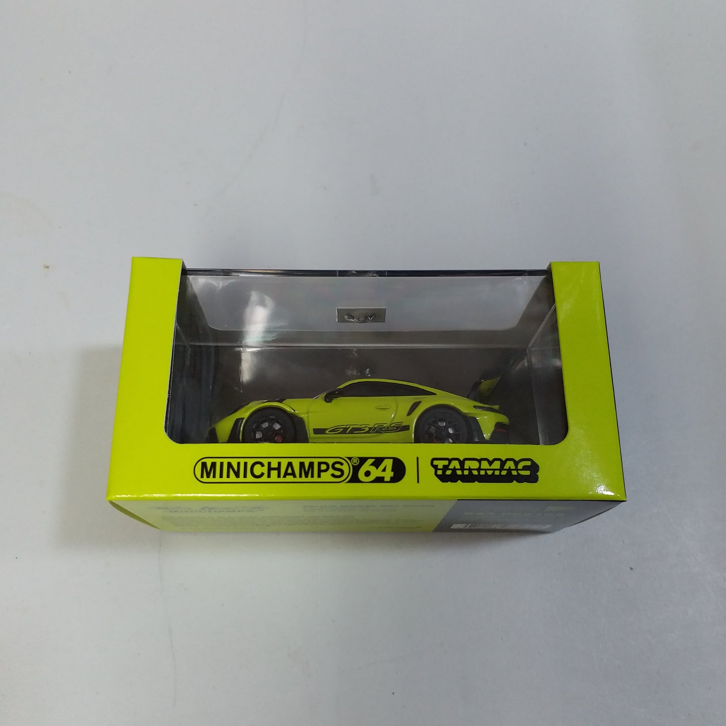 Tarmac Works x Minichamps 1/64 Porsche 911 (992) GT3 RS Acid Green