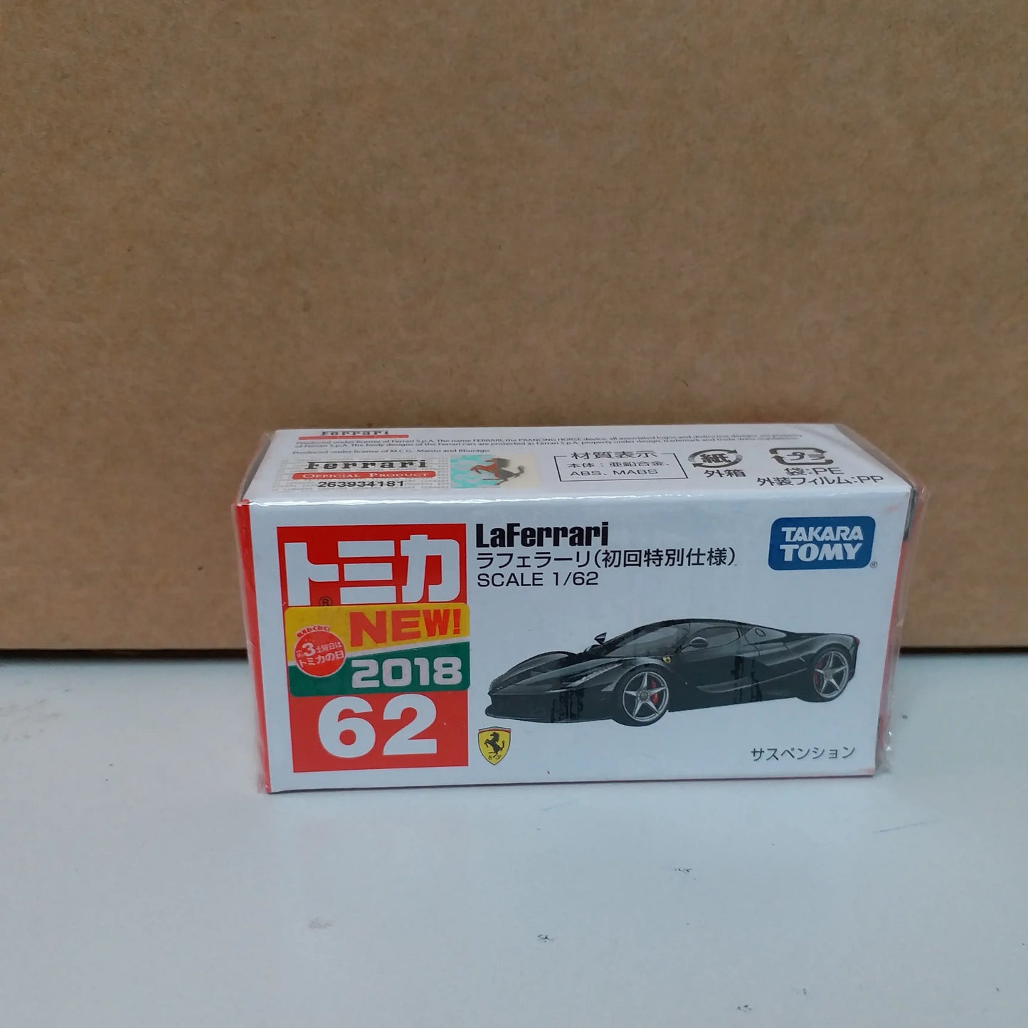 Takara Tomy Tomica #62 LaFerrari Ferrari 2018 ver.