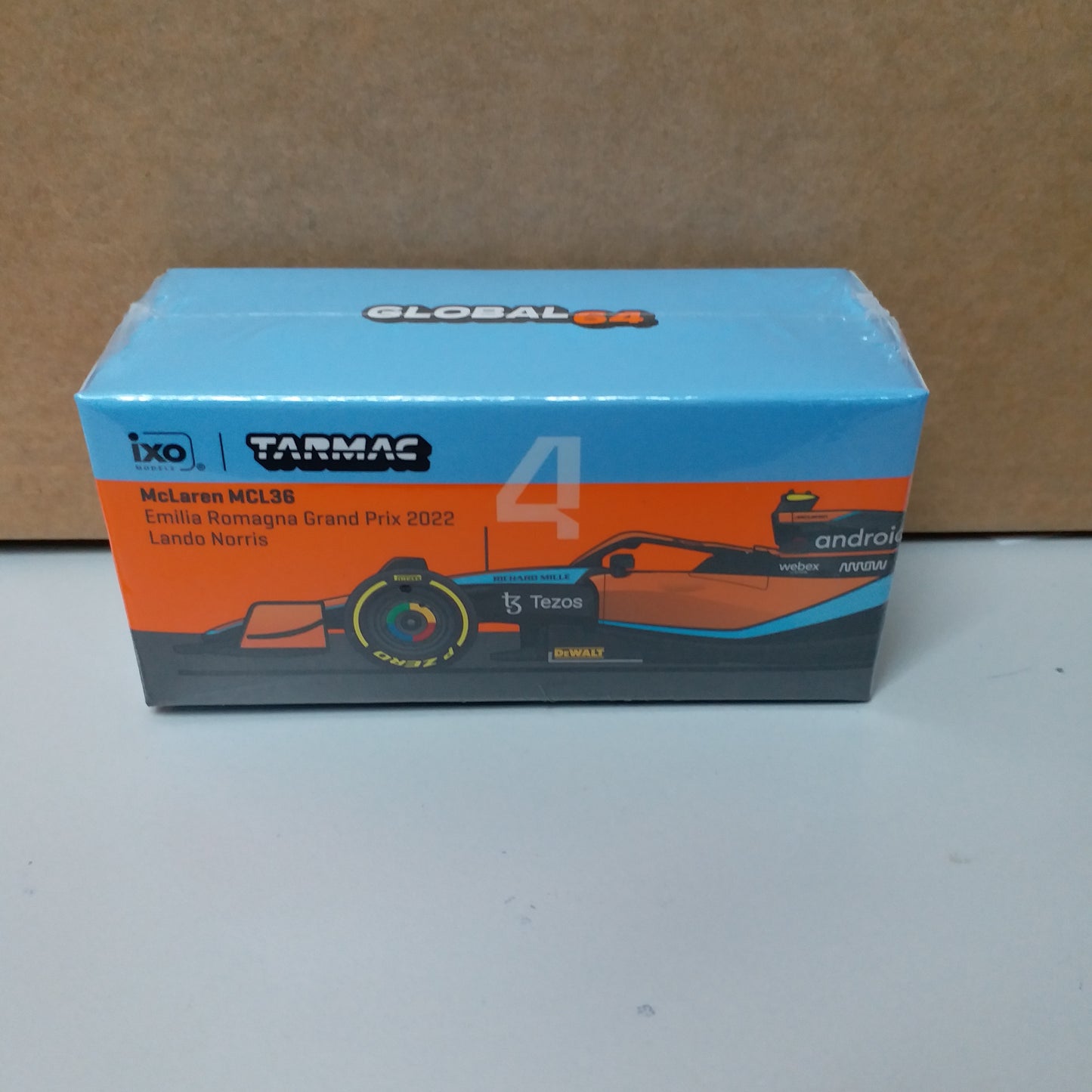 Tarmac Works 1:64 Scale McLaren MCL36 Emilia Romagna Grand Prix 2022 Lando Norris