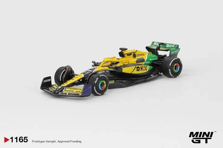 Mini GT Mini GT 1:64 Scale #1165 McLaren MCL38 #81 Oscar Piastri 2024 F1 Monaco GP 2nd Place
