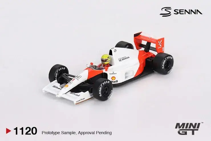 Mini GT MINI GT #1120 ( MGT01120-BL ) McLaren MP4/6 #1 Ayrton Senna 1991 Japanese Grand Prix 2nd Place Blister packaging