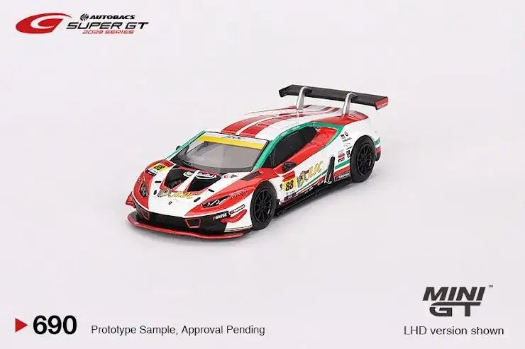 Mini GT Mini GT 1:64 Scale #690 Lamborghini Huracán GT3 EVO2 #88 "JLOC Lamborghini GT3" JLOC 2023 SUPER GT SERIES