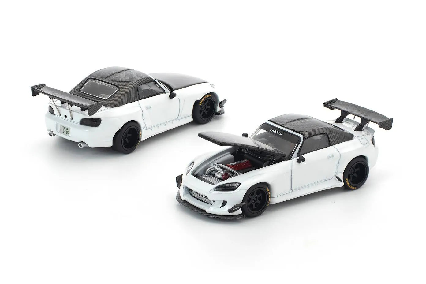 POP RACE 1/64 PANDEM S2000 SOFTTOP WHITE TOOLING