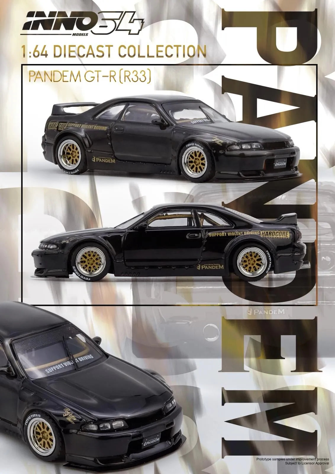 INNO64 1/64 NISSAN SKYLINE GT-R (BCNR33) Black