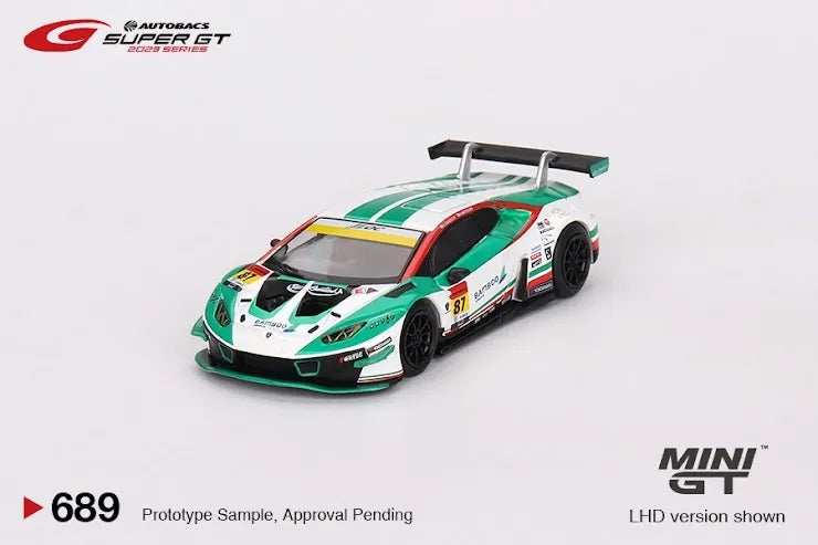 Mini GT 1:64 Scale #689 Lamborghini Huracán GT3 EVO2 #87 "Bamboo Airways Lamborghini GT3" JLOC 2023 SUPER GT SERIES