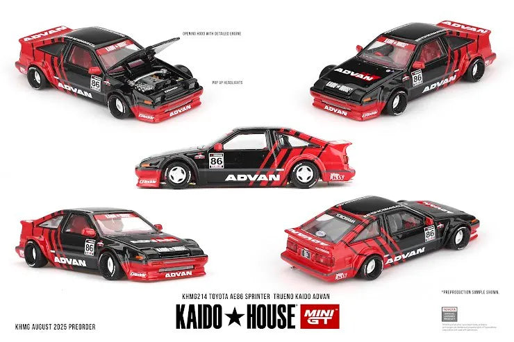 Mini GT x Kaido House #214 Toyota AE86 Sprinter Trueno Kaido ADVAN