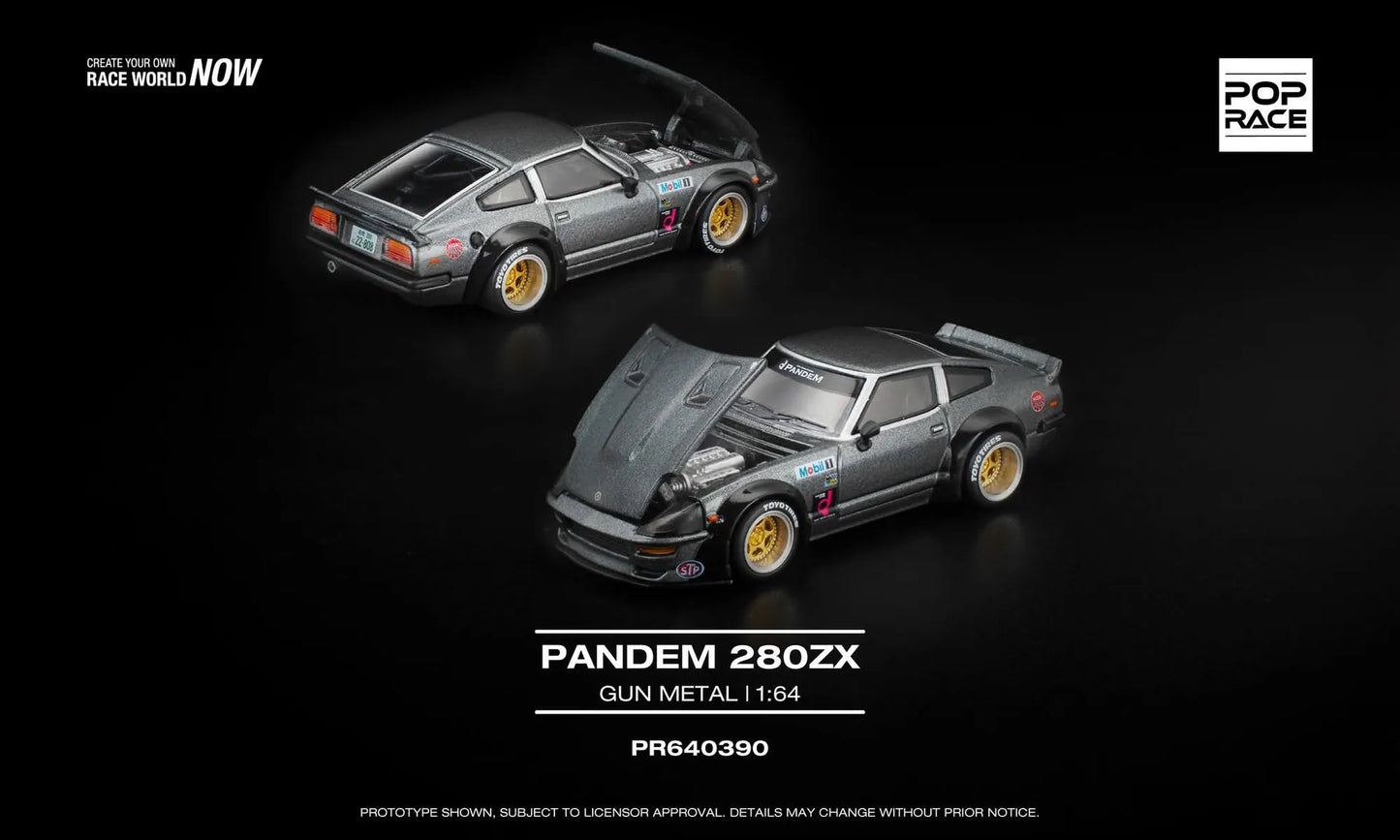 Pop Race 1:64 Scale PANDEM 280ZX GUN METAL