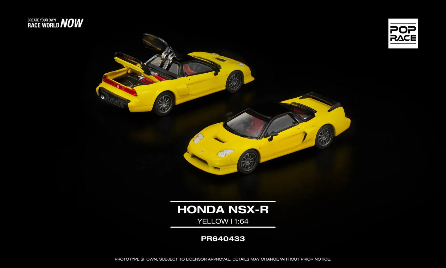 Pop Race 1:64 Scale Honda NSX-R YELLOW