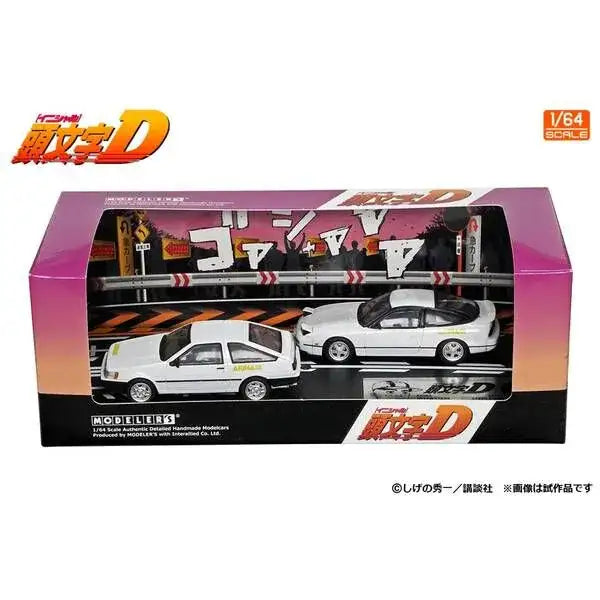Modeler's 1:64 Scale Initial D Set Vol.21 Takeuchi Itsuki Levin (AE85) & Kenji 180SX