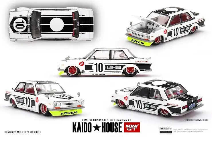 Mini GT Mini GT x Kaido House #176 Datsun 510 Street Team XMM V1