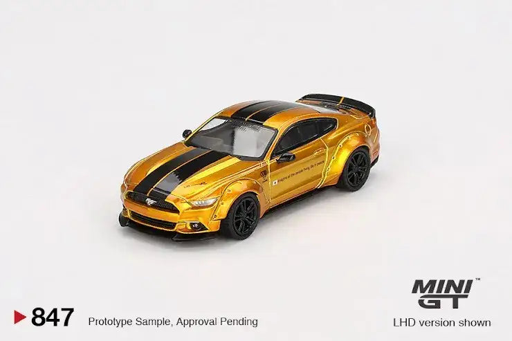 Mini GT MINI GT x Mijo #847 LB-WORKS FORD MUSTANG LB Gold Blister Packing