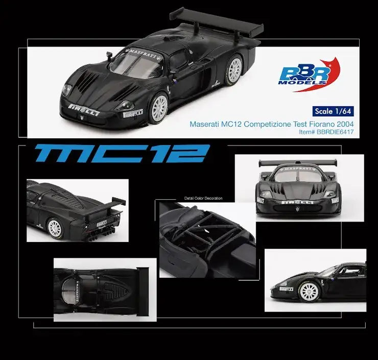 BBR Models 1/64 Maserati MC12 Competizione Test Fiorano 2004