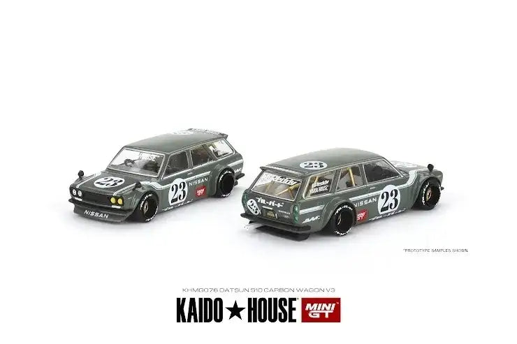 Mini GT Mini GT x Kaido House 1:64 #76 Datsun 510 Wagon CARBON FIBER V3