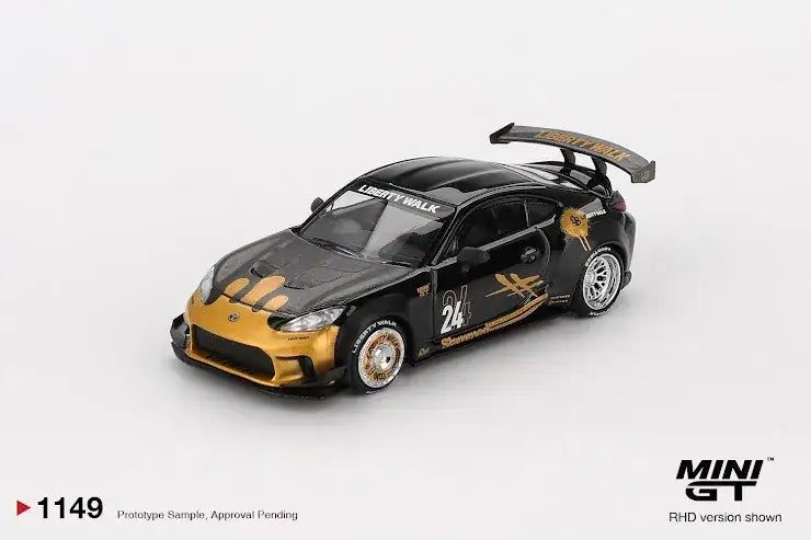 Mini GT Mini GT 1:64 Scale #1149 Toyota GR86 LB★Nation Black / Gold Blister Pack