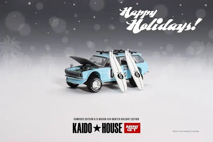 Mini GT Mini GT x Kaido House #092 510 Wagon Kaido GT Surf Safari RS Winter Spec