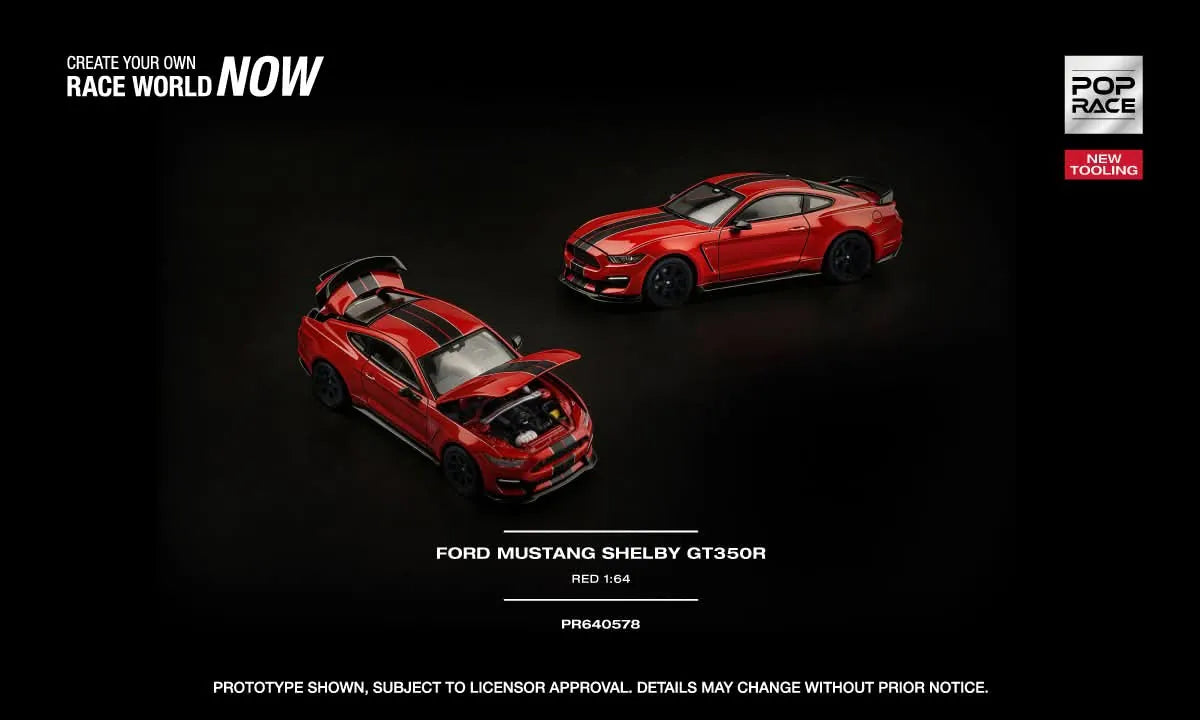 Pop Race PR640578 Ford Mustang Shelby GT350R Race Red