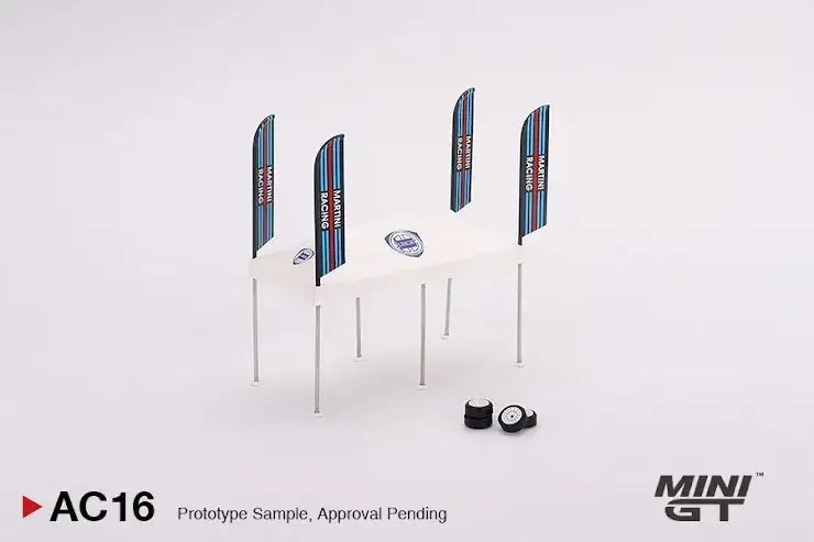 Mini GT MINI GT #AC16 1/64 Paddock Service Tent Set - Martini Racng