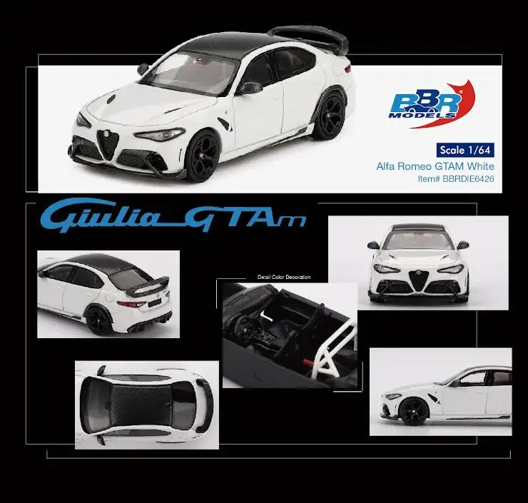 BBR Models 1/64 Alfa Romeo Giulia GTAm White