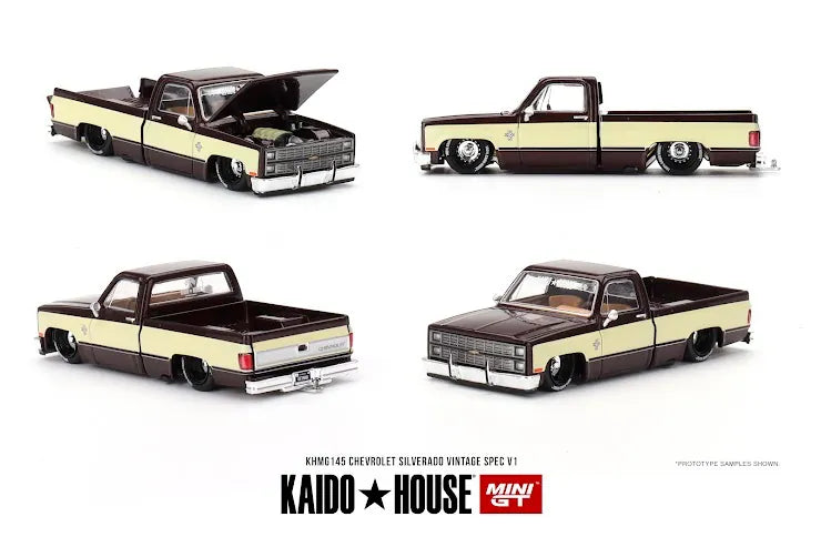 Mini GT x Kaido House #145 Chevrolet Silverado KAIDO Vintage Spec V1