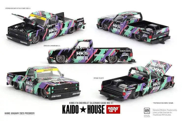 Mini GT Mini GT x Kaido House #174 Chevrolet Silverado KAIDO HKS V1