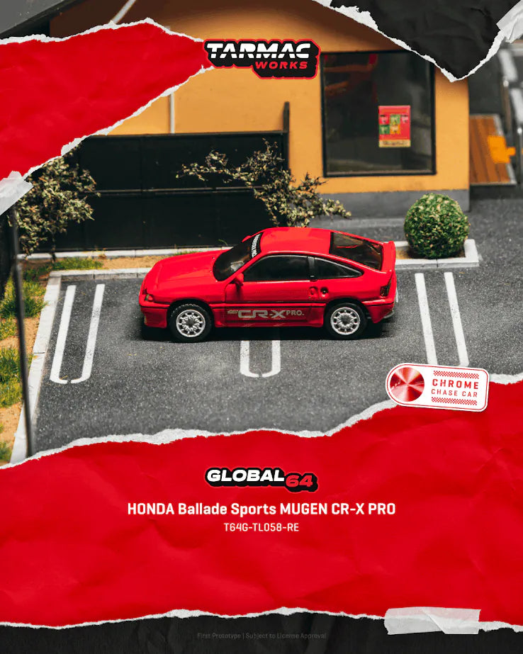 Tarmac Works 1:64 Scale HONDA Ballade Sports MUGEN CR-X PRO Red