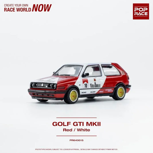 Pop Race 1:64 Scale Golf GTI Red/White