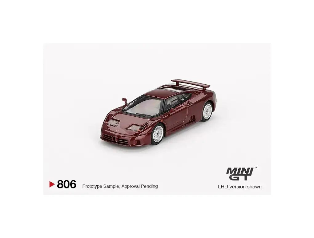 Mini GT Mini GT #806 Bugatti EB110 GT Dark Red Metallic