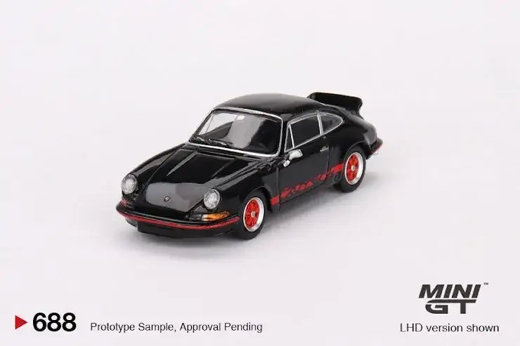 Mini GT Mini GT #688 Porsche 911 Carrera RS 2.7 Black with Red Livery
