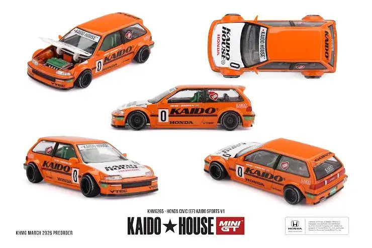 Mini GT Mini GT x Kaido House #265 Honda Civic (EF) Kaido Sports V1