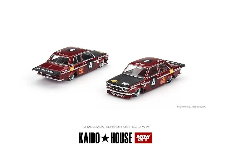 Mini GT x Kaido House #87 Datsun 510 Pro Street JPN V1 – Mobile Garage HK