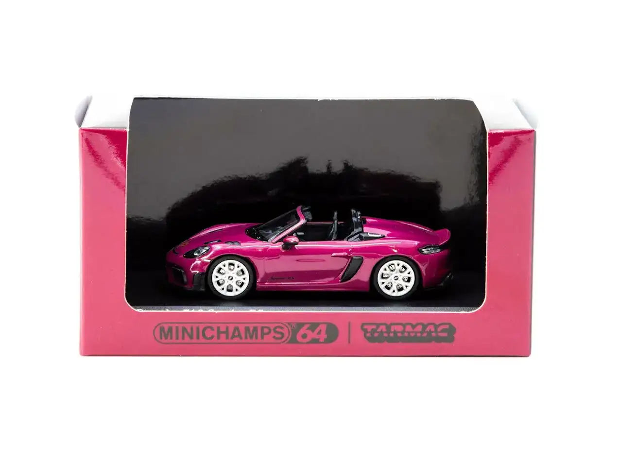 Tarmac Works x Minichamps 1/64 Porsche 718 Spyder RS Ruby Star Neo
