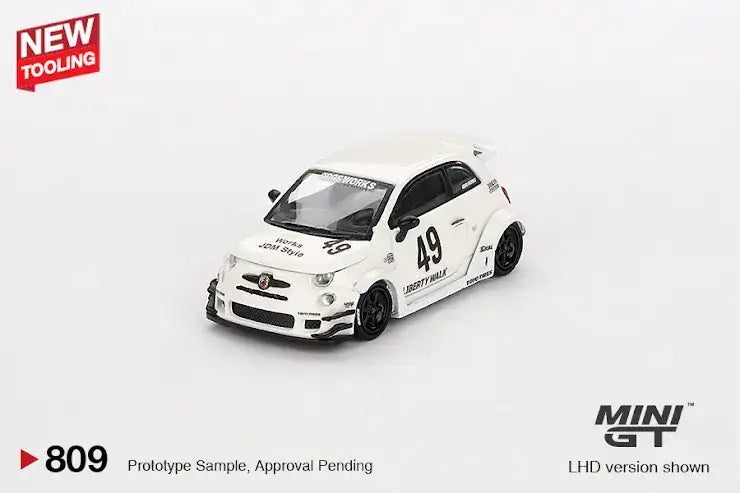 Mini GT MINI GT #809 ( MGT00809-L ) LB-WORKS x Abas Works ABARTH 595 Gara White