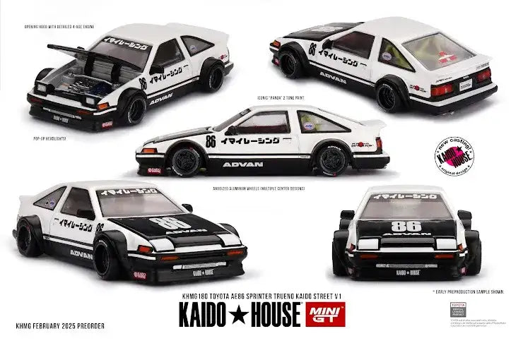 Mini GT Mini GT x Kaido House #180 Toyota AE86 Sprinter Trueno Kaido Street V1