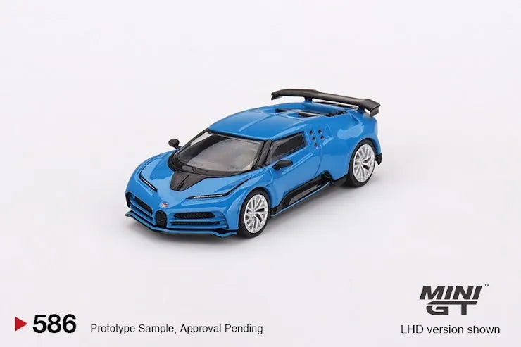 Mini GT 1:64 scale #586 Bugatti Centodieci Blu Bugatti