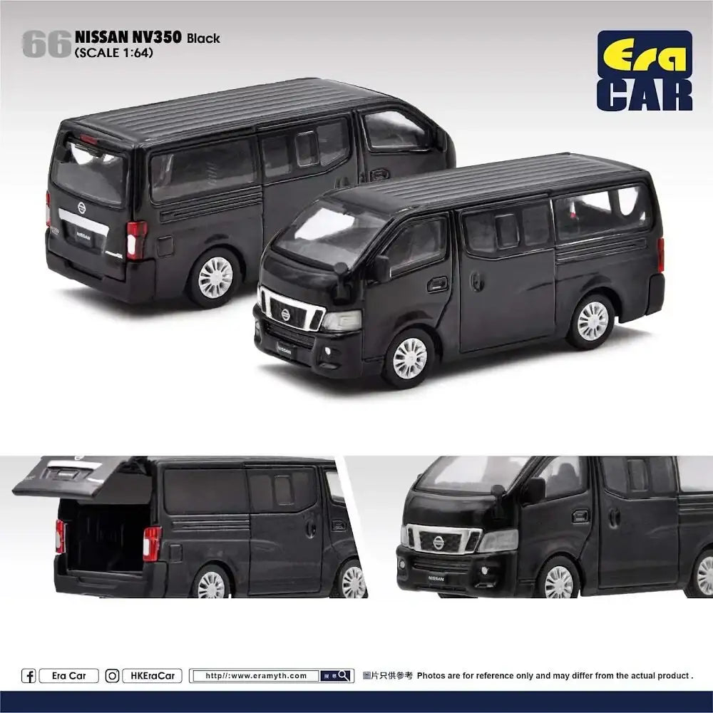 Era Car ERA Car #66 Nissan NV350 Black 1:64 Scale