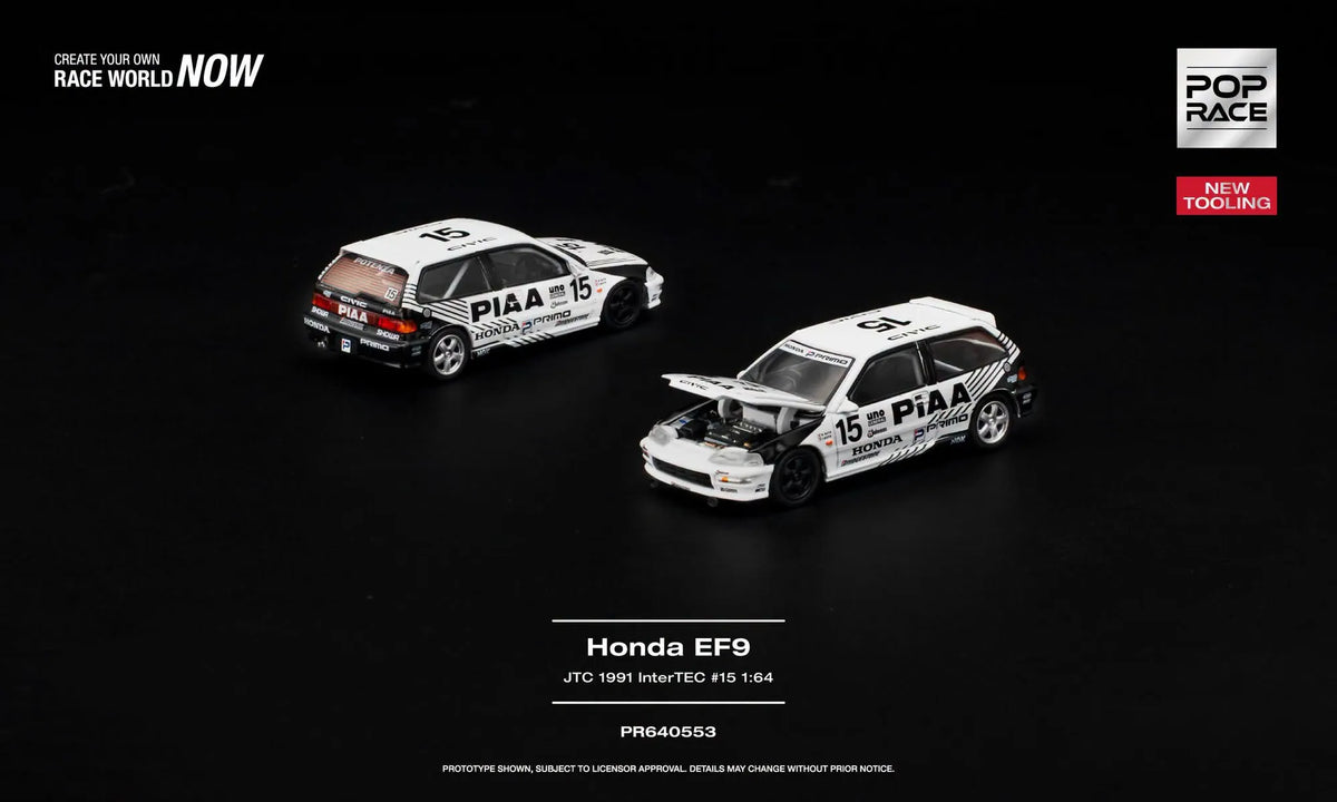 Pop Race Honda Civic (EF9) #15 JTC 1991 InterTEC PIAA