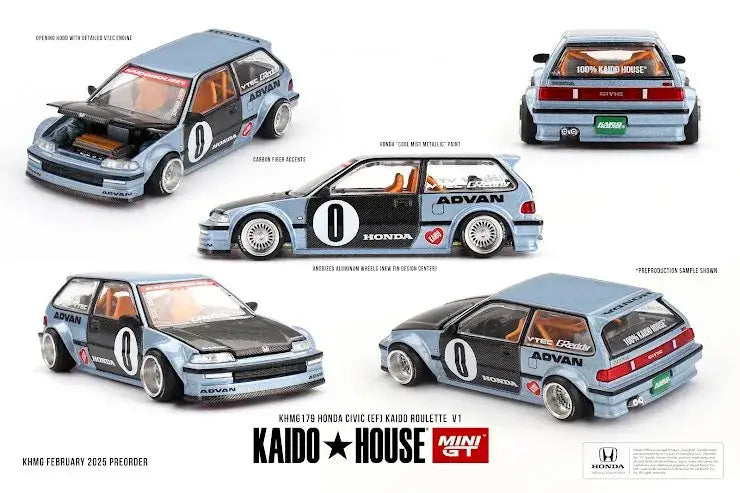 Mini GT Mini GT x Kaido House #179 Honda Civic (EF) Kaido Roulette V1