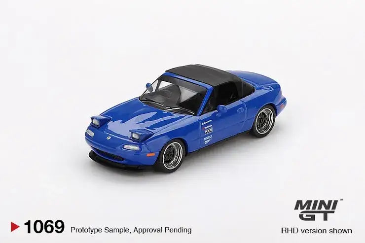 Mini GT Mini GT X Mijo #1069 Mazda Miata MX-5 (NA) Tuned Version Dark Blue Blister Pack
