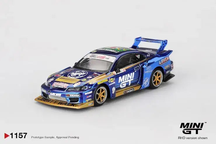 Mini GT MINI GT #1157 Nissan LB-Super Silhouette S15 SILVIA #555 Team MINI GT Liberty Walk 2025 Formula Drift