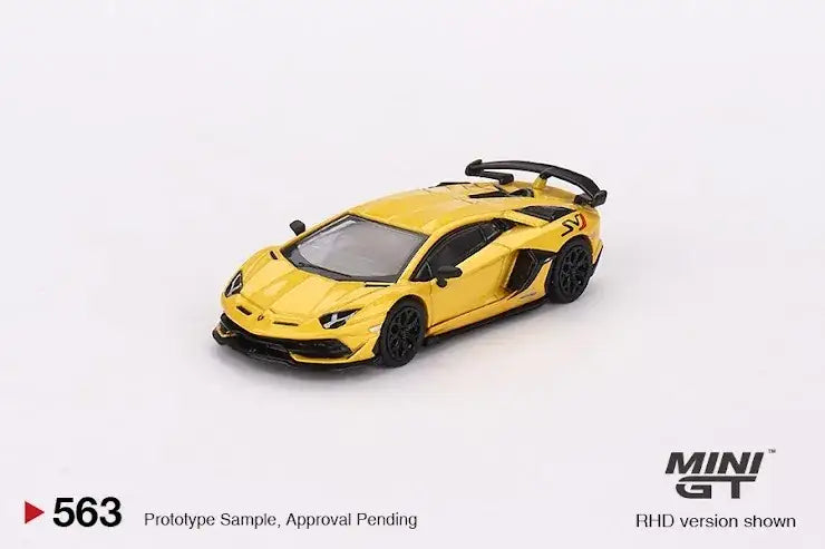Mini GT Mini GT #563 Lamborghini Aventador SVJ New Giallo Orion