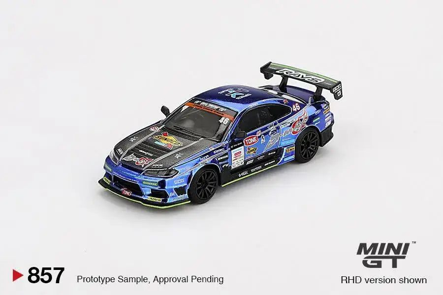 Mini GT Mini GT #857 1:64 Scale Nissan Silvia (S15) D-MAX #46 D-MAX Racing 2023 D1 Grand Prix / D1 Blister Packaging