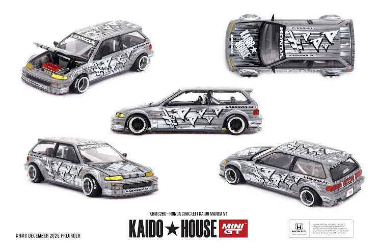 Mini GT x Kaido House #260 Honda Civic (EF) Kaido Manga V1