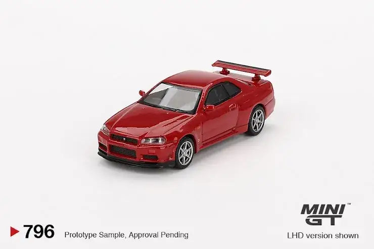 Mini GT Mini GT #796 Nissan Skyline GT-R (R34) V-Spec Active Red